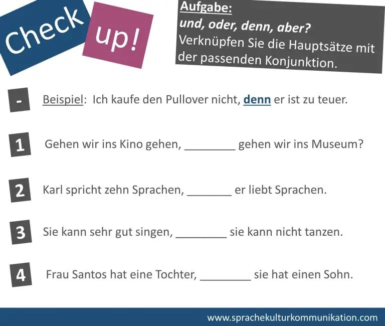 übung Konjunktiv 1 Und 2 Koordinierende Konjunktionen Archive | Sprakukos DaF-/DaZ-Blog.