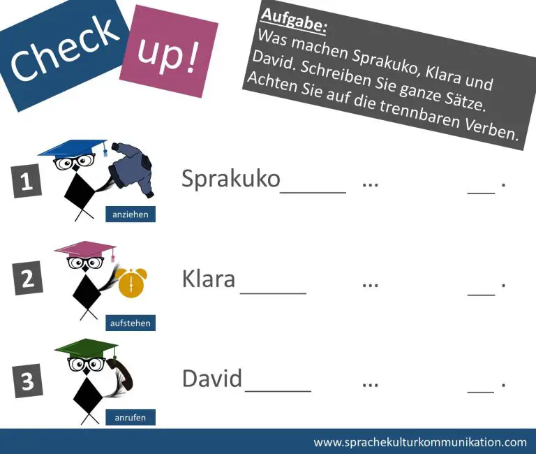 übung Konjunktiv 1 Und 2 Übung Trennbare Verben - Deutsch lernen online | Sprakuko