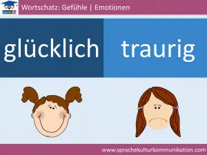 wortschatz adjektive glc3bccklich und traurig