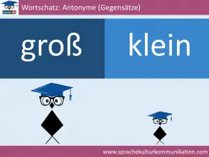 wortschatz adjektive groc39f und klein