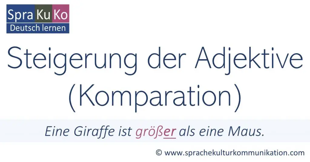 Adjektive: Komparation - Vergleiche Formulieren - Modalsätze