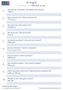 Kennenlernen deutsch arabisch