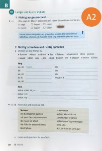 Deutsch ueben Phonetik Uebungen und Tipps fuer eine gute Aussprache A2 Hueber Verlag S.20