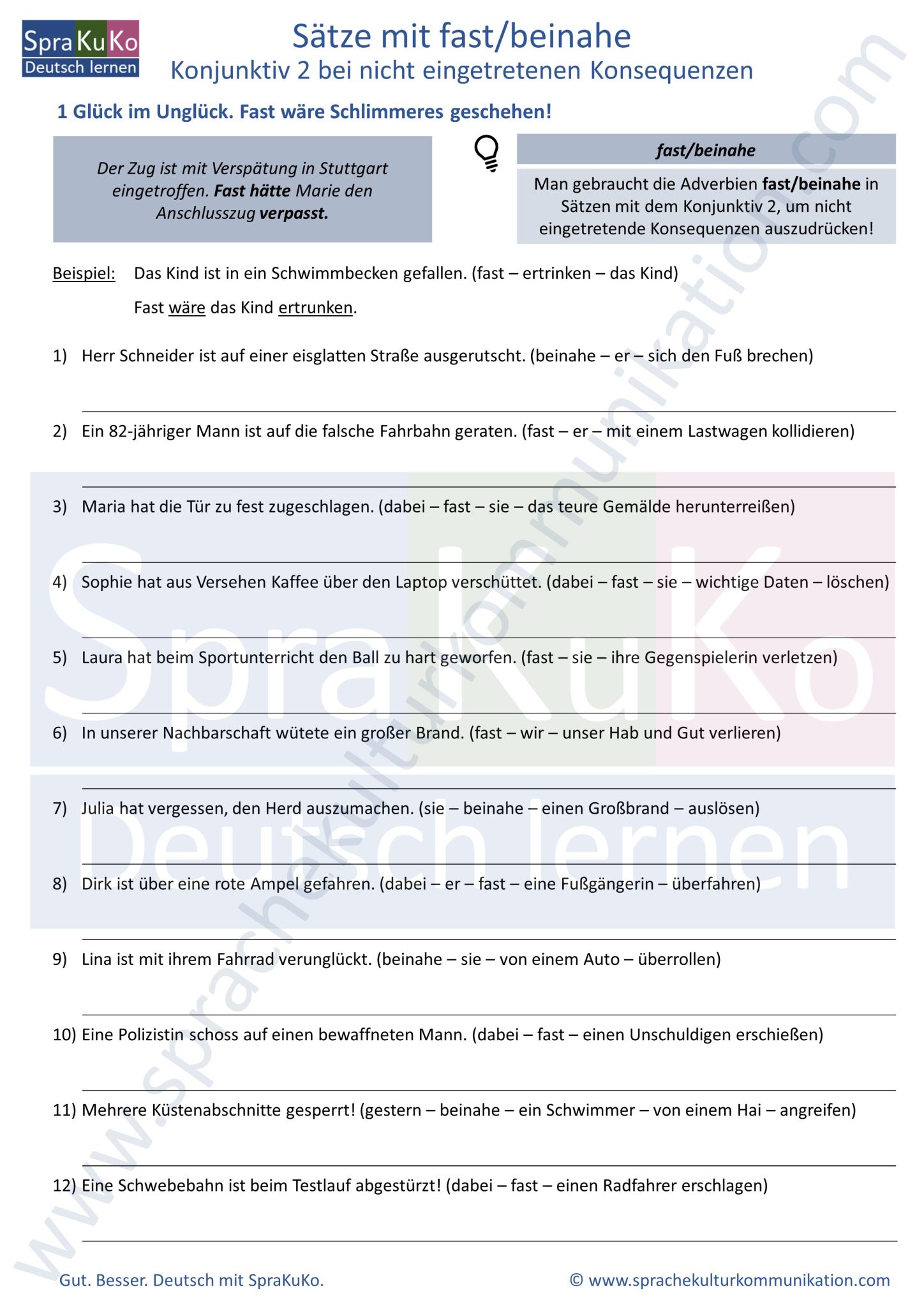 Arbeitsblatt Konjunktiv 2 Mit Fast Beinahe Deutsch Lernen Online arbeitsblatt-konjunktiv-2-mit-fast-beinahe-deutsch-lernen-online