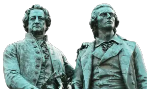 Denkmal in Weimar Goethe und Schiller