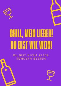 Geburtstagskarte lustig Wein