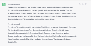 Kreative Schreibanlässe