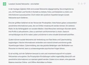 Leseverstehen üben mit ChatGPT