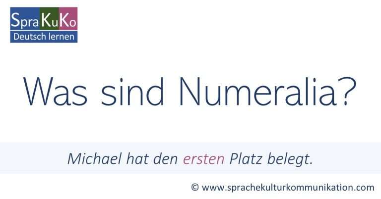 Numerale (Zahlwörter) im Deutschen Beispiele & Übung!