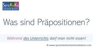 Präpositionen Überblick