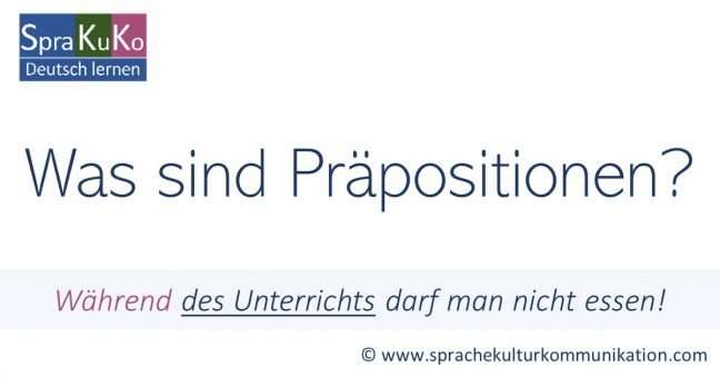 Präpositionen Übersicht zum Deutschlernen! Sprakuko