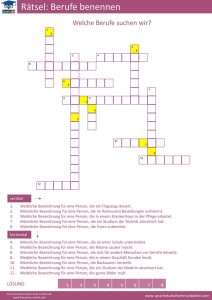 Wortschatz Berufe benennen Raetsel