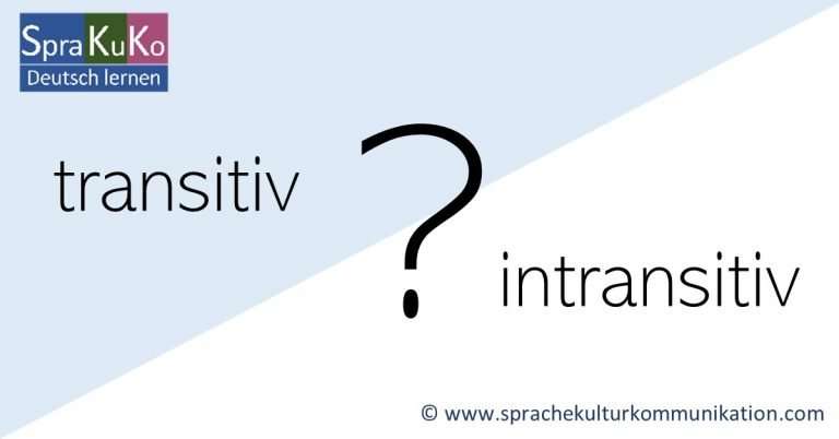 Transitive und intransitive Verben Deutsch lernen online Sprakuko